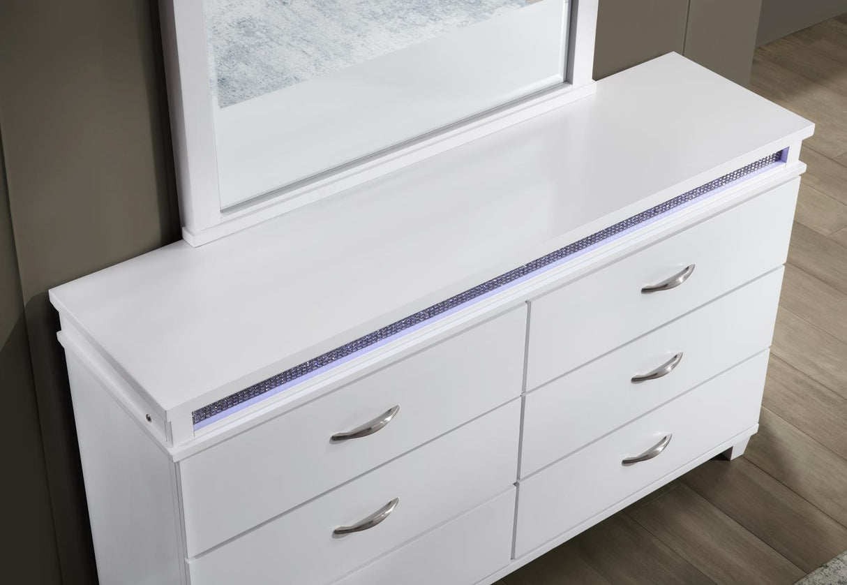 B230 - LED Dresser - White