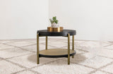 Arini - Round End Side Table With Storage Shelf