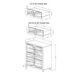 Brenda - Chest With Spacious Drawers - Gray