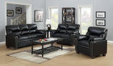 U455 - Sofa With Nailhead - Black