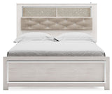 Altyra - Queen Panel Bookcase Bed With Roll Slats - White