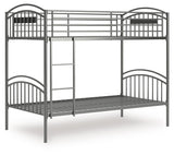 Lanceburg - Twin/Twin Bunk Bed With Ladder - Gray