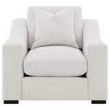 Ashlyn - Fabric Upholstered Track Arm Accent Chair - Sand