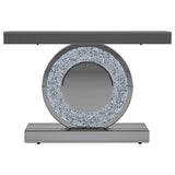 Bergenia - Mirrored Entryway Sofa Console Table - Silver