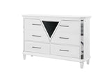 Marco - Dresser With LED 3D Mirror - Metallic White