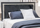 Zuraleus - Black - Queen Upholstered Panel Headboard