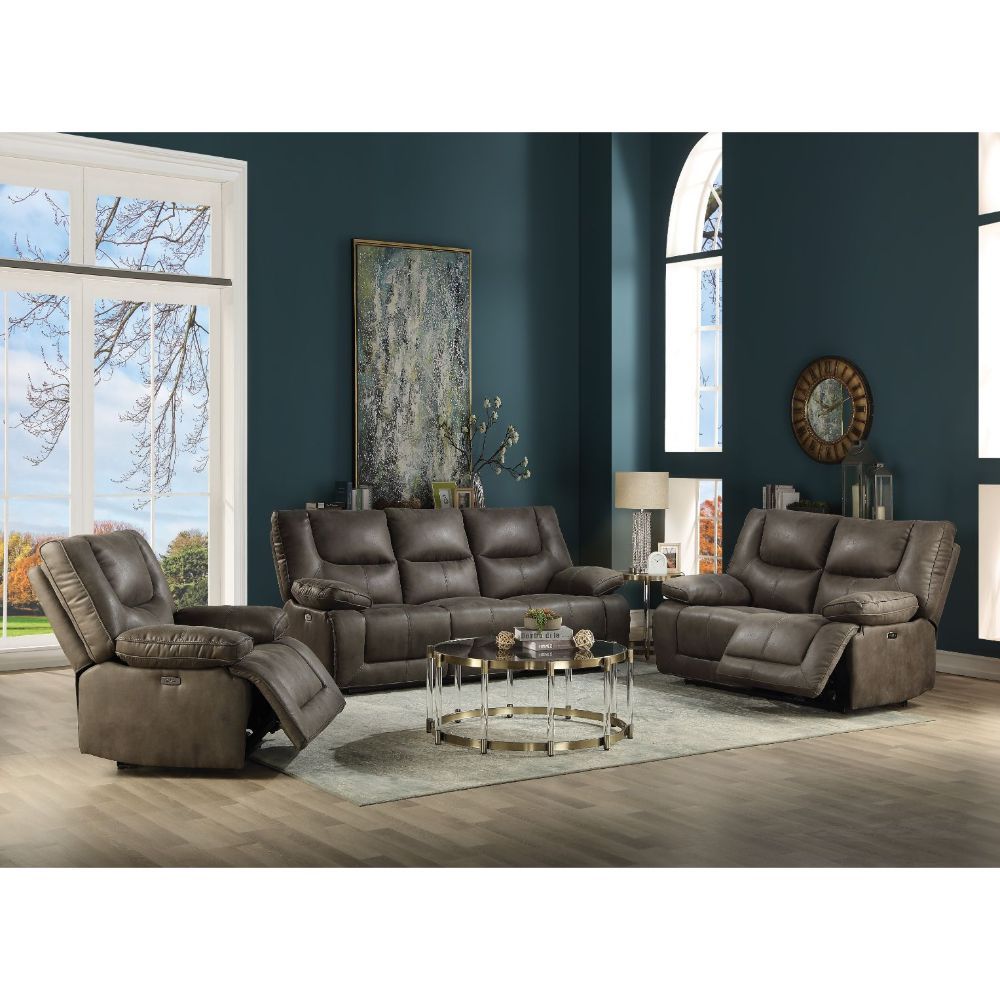 Harumi - Power Motion Sofa With USB - Gray Fabric