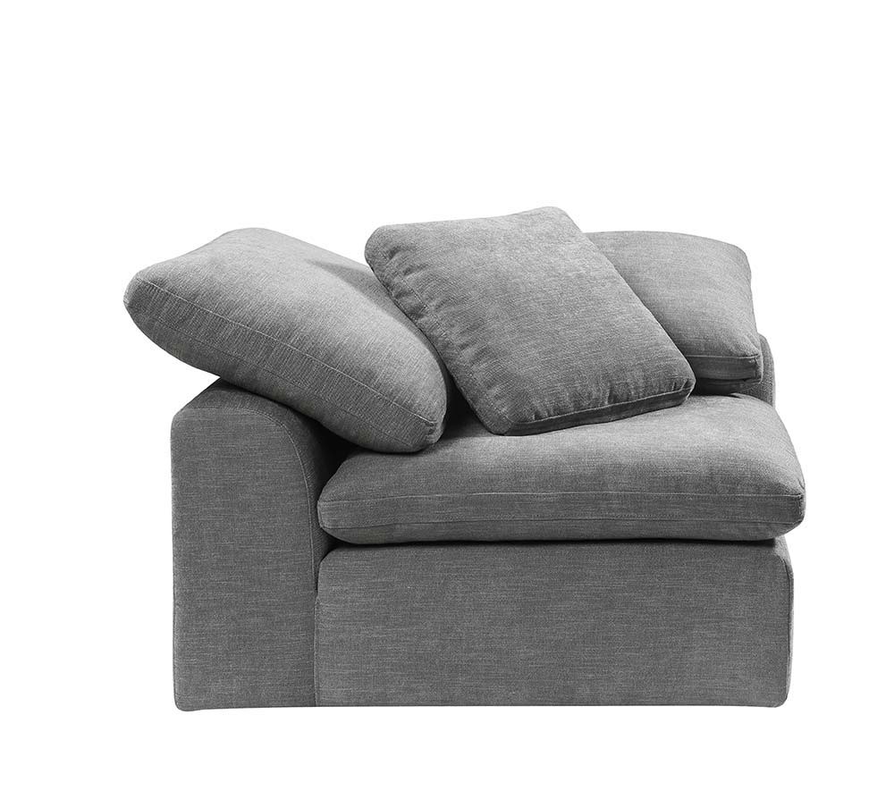 Naveen - Linen Modular Wedge With Pillow - Gray