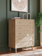 Cielden - Two-tone - Five Drawer Wide Chest