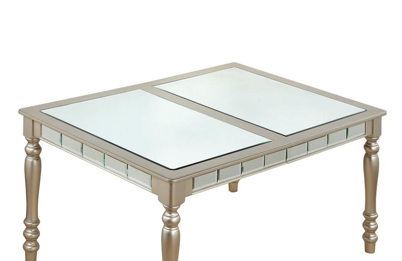 D110 - Dining Table With Extension - Pearl Silver