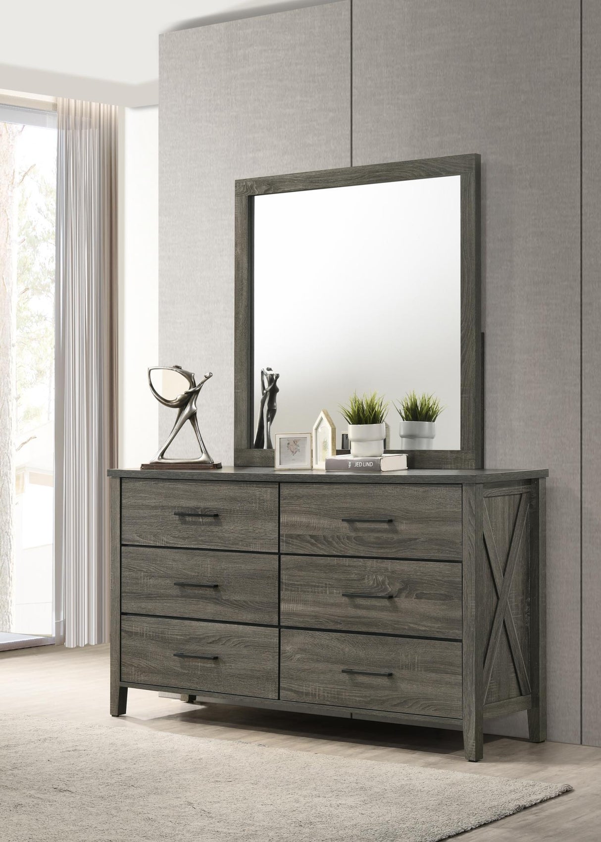 B522 - Mirror - Rustic Gray