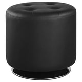 Bowman - Round Upholstered Tufted Swivel Ottoman