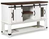 Valebeck - Dining Room Server - White / Brown