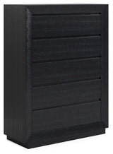 Londer - Five Drawer Chest - Black