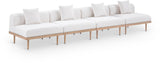 Laguna - 4 Piece 142" Upholstered Outdoor Patio Modular Armless Sofa