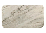 D070 - Oak Rectangular Dining Table With Marble Top - Golden Sand