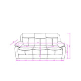 Brenda - Sofa Manual Recline Function - Brown