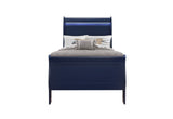 Charlie - 4 Piece Twin Bedroom Set (Twin Bed, Dresser, Mirror, & Nightstand) - Blue