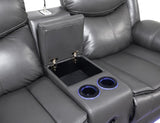 U101 - Power Reclining Loveseat With LED Light & Speaker - Gray