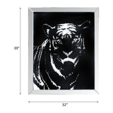 Talisha - Wall Art - Mirrored & Faux Crystal Tiger