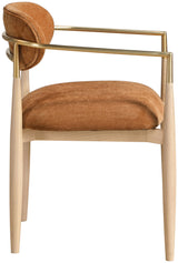 Riccio - Fabric Dining Arm Chair (Set of 2) - Natural Frame