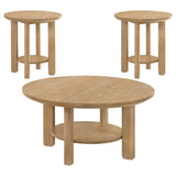 Ottowa - Round Wood Coffee Table Set