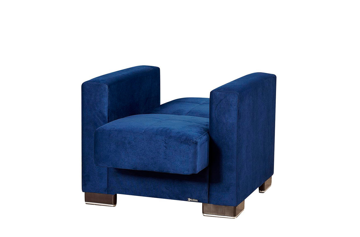 Ottomanson Armada - Upholstered Convertible Armchair With Storage - Microfiber