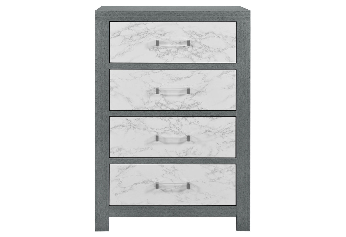 Micah - 5 Piece King Bedroom Set - Gray