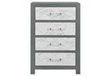 Micah - 5 Piece King Bedroom Set - Gray