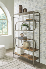 Jaddon - Bookcase - Brown / Antique Silver