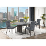 Susan - Dining Table Set With Base - Gray