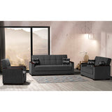 Ottomanson Armada X - Upholstered Convertible Wood Trimmed Armchair With Storage