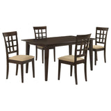 Gabriel - 5 Piece Rectangular 59" Dining Set - Cappuccino