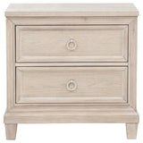 Pembroke - 2-Drawer Nightstand Bedside Table - Washed Oak