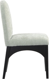 Waldorf - Chenille Dining Side Chair With Black Legs