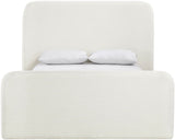 Fira - Linen Textured Fabric Upholstered Bed
