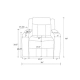 Blanca - Power Recliner With LED - Charcoal