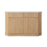 Qwin - Server With Marble Top - Marble Top & Oak