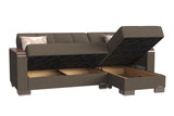 Ottomanson Armada X - Upholstered Convertible Wood Trimmed Chaise Lounge With Storage - Polyester
