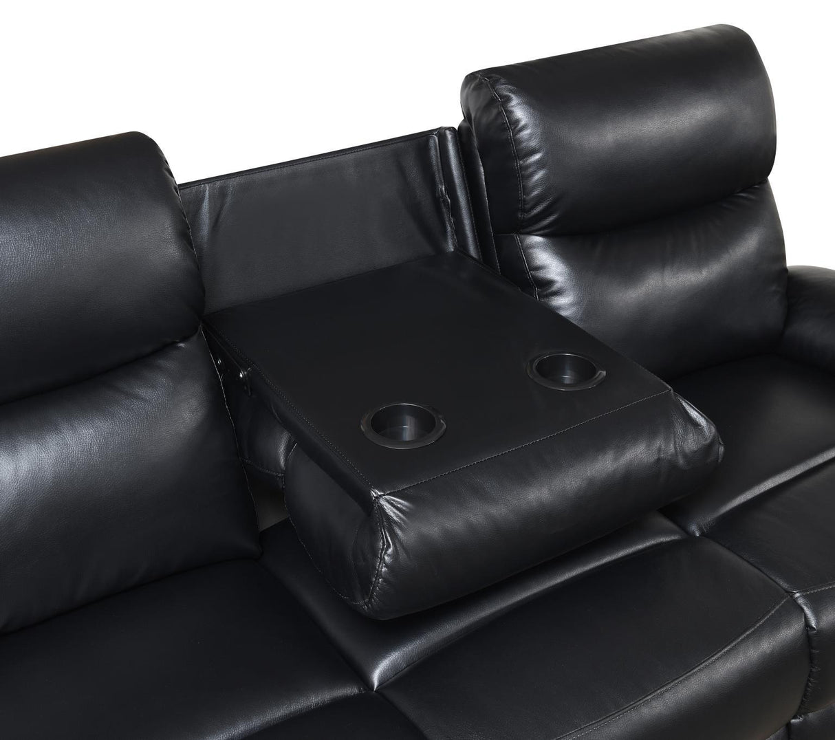 U184 - Motion Sofa With Drop Down Table - Black