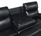 U184 - Motion Sofa With Drop Down Table - Black