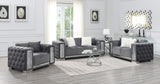 U250 - Velvet Sofa - Gray