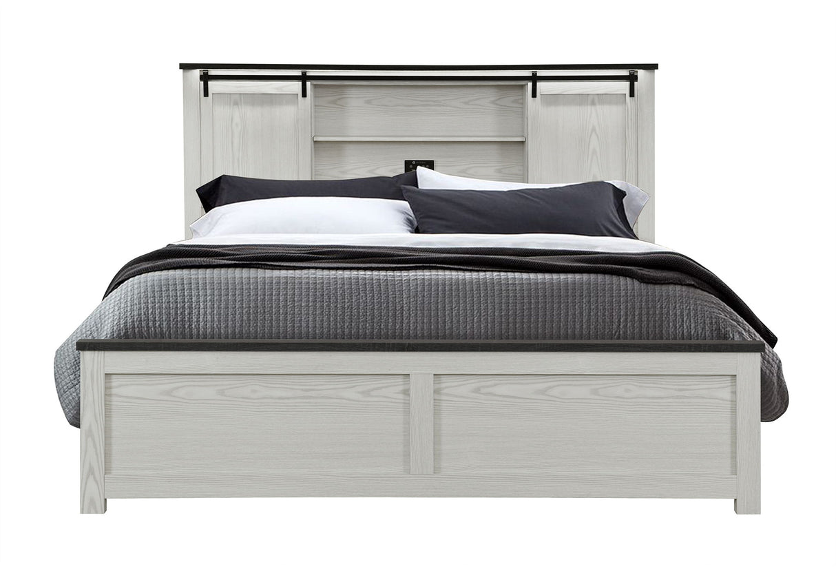 Ava - King Storage Bed - Beige