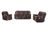 U6028 - 3 Piece Living Room Set (Reclining Sofa/Console Reclining Loveseat/Glider Recliner) - Brown