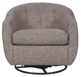 Upshur - Swivel Glider Accent Chair - Taupe