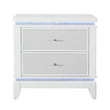 Adalid - Nightstand With Cooler, USB And Speaker - White