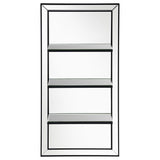 Oriel - Rectangular 3-Shelf Wall Mirror - Silver