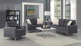 U433 - Velvet Chair - Dark Gray