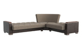 Ottomanson Armada X - Upholstered Convertible Wood Trimmed Sectional With Storage