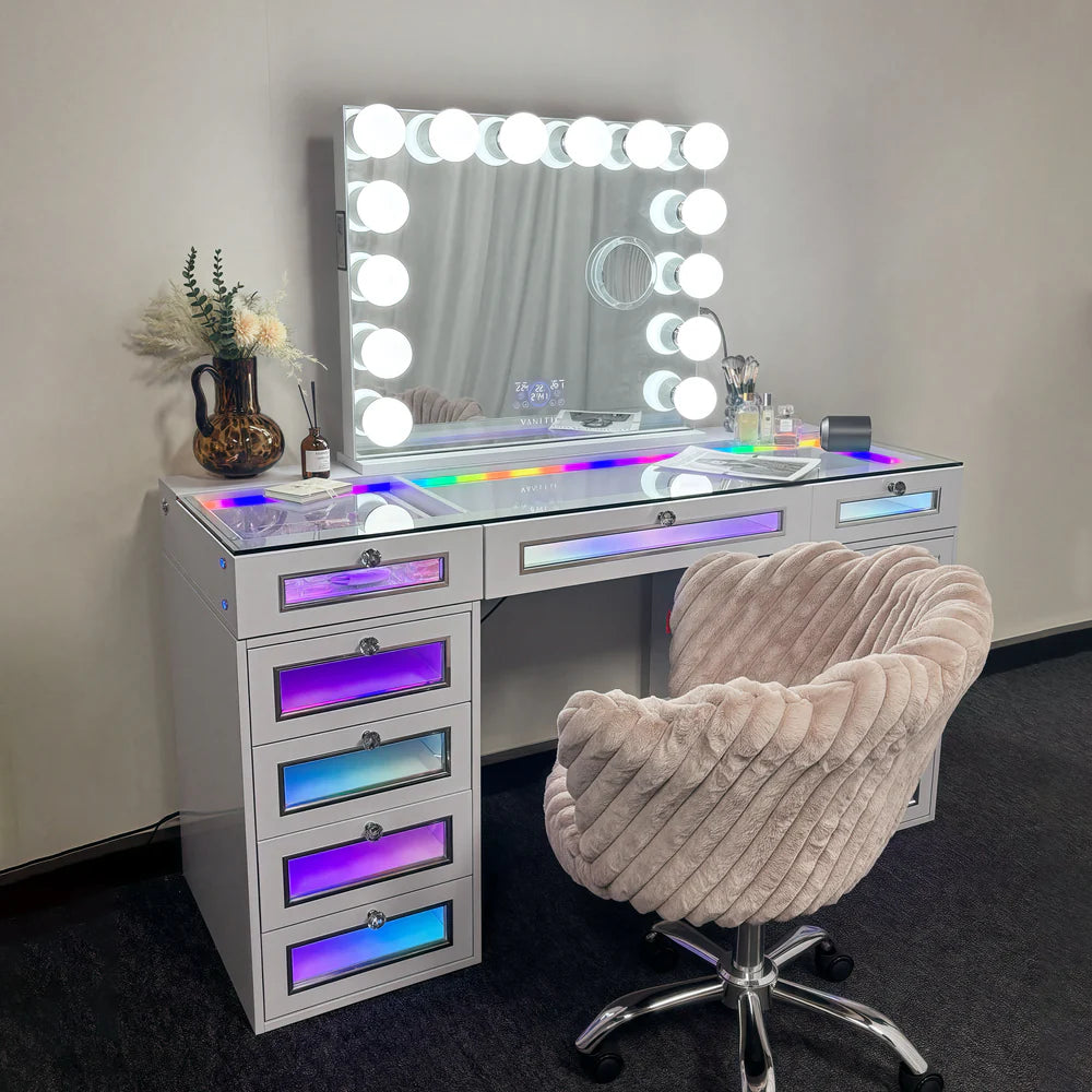 Priscilla Vanity Set - Vanity & Mirror